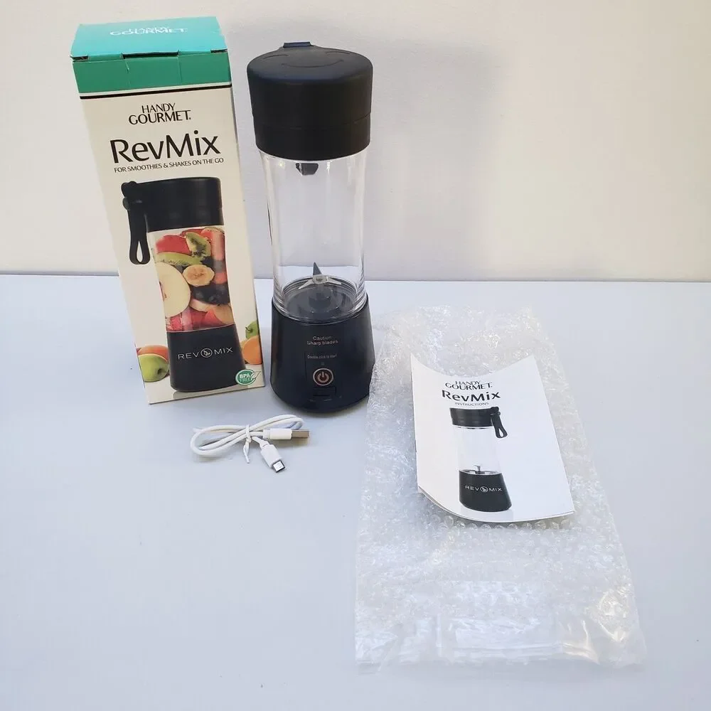 Handy Gourmet RevMix Personal Blender Rechargeable On the Go Tested 10.5 oz